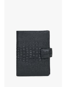 Men's Black Functional Wallet made of Genuine Leather Estro ER00114491