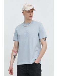 Karl Lagerfeld Jeans t-shirt in cotone uomo colore blu con applicazione