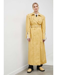 Gestuz cappotto in pelle donna colore giallo