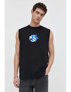 Karl Lagerfeld Jeans t-shirt in cotone uomo colore nero
