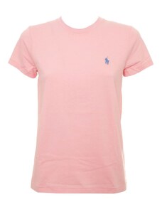 Polo Ralph Lauren T-Shirt rosa girocollo in jersey di cotone con pony