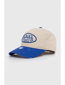 Von Dutch berretto da baseball in cotone colore blu con applicazione