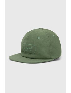 Universal Works berretto da baseball in cotone Baseball Hat colore verde con applicazione 30811.BIRCH