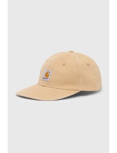 Carhartt WIP berretto da baseball in cotone Icon Cap colore beige con applicazione I033359.1YHXX