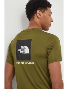 The North Face maglietta da sport Reaxion Red Box colore verde