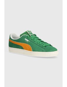 Puma sneakers in camoscio Suede Patch colore verde 374915