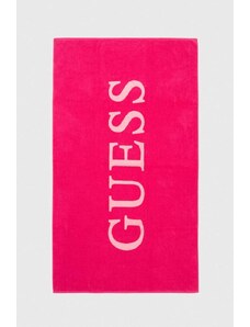 Guess asciugamano con aggiunta di lana colore rosa