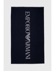 Emporio Armani Underwear asciugamano con aggiunta di lana colore blu navy