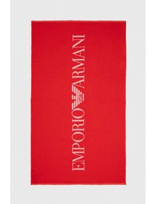 Emporio Armani Underwear asciugamano con aggiunta di lana colore rosso