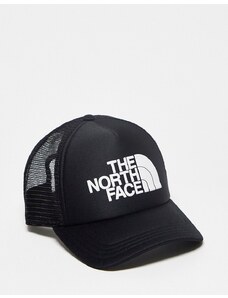 The North Face - Cappellino trucker nero con logo