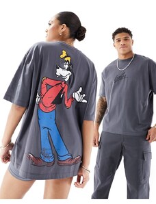 ASOS DESIGN - T-shirt unisex oversize Disney grigia con stampe grafiche di Pippo-Grigio