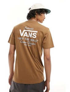 Vans - Holder Classic - T-shirt marrone con stampa sul retro
