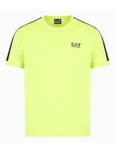 T-shirt verde lime uomo ea7 logo tape nero in cotone logo series 3dpt35 s