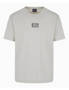 T-shirt beige uomo ea7 logo nero core identity in cotone 3dpt05 s