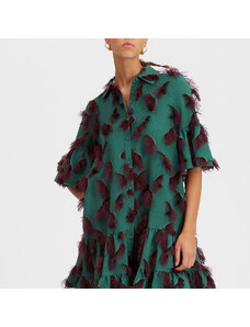 La DoubleJ Dresses gend - Choux Dress Hotspot Emerald L 47%Viscose 42%Cotton 11%Polyester