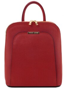 Tuscany Leather TL141631 TL Bag - Zaino da donna in pelle Saffiano Rosso