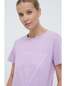 Guess t-shirt in cotone colore violetto
