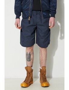 Universal Works pantaloncini Parachute Short uomo colore blu navy 30159.NAVY