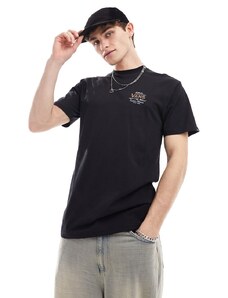 Vans - Holder Classic - T-shirt nera con stampa sul retro-Nero