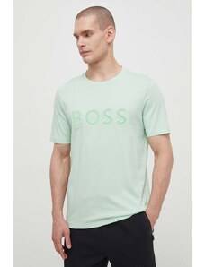 Boss Green t-shirt in cotone uomo colore verde