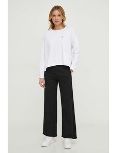 Sisley pantaloni da jogging in cotone colore nero