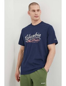 Columbia t-shirt in cotone Rockaway River colore blu navy 2022181