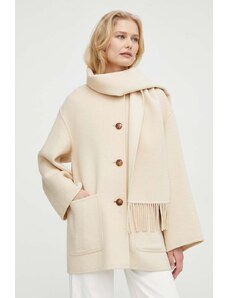 Marella giacca in lana colore beige
