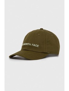 The North Face berretto da baseball colore verde con applicazione