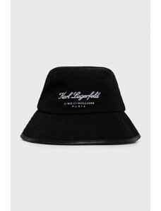 Karl Lagerfeld berretto in cotone colore nero