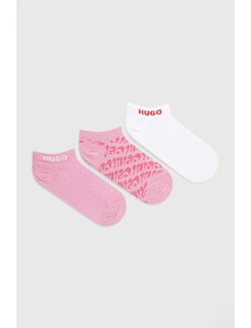 HUGO calzini pacco da 3 donna colore rosa