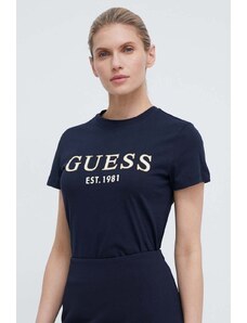 Guess t-shirt in cotone donna colore blu navy