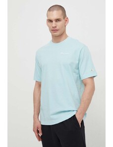Champion t-shirt in cotone uomo colore blu 219787