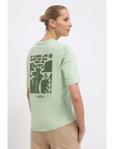 Columbia t-shirt in cotone North Cascades donna colore verde 2036593