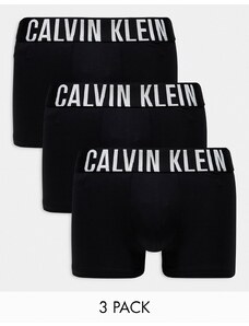 Calvin Klein - Intense Power Cotton Stretch - Confezione da 3 paia di boxer aderenti neri-Nero
