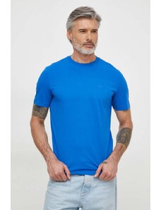 BOSS t-shirt in cotone uomo colore turchese