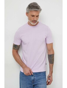 BOSS t-shirt in cotone uomo colore violetto