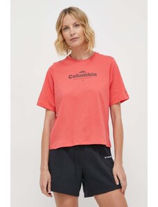 Columbia t-shirt in cotone North Cascades colore rosso 1992085