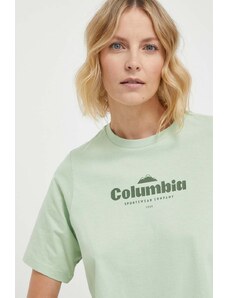 Columbia t-shirt in cotone North Cascades colore verde 1992085
