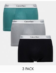 Calvin Klein - Modern Cotton Stretch - Confezione da 3 boxer aderenti multicolore