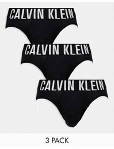 Calvin Klein - Intense Power Cotton Stretch - Confezione da 3 slip neri-Nero