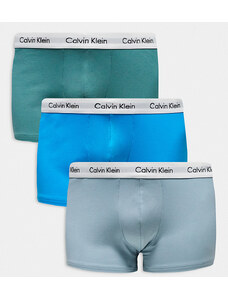 Calvin Klein Plus - Cotton Stretch - Confezione da 3 boxer aderenti a vita bassa multicolore