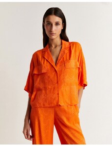 Scalpers - Camicia jacquard arancione