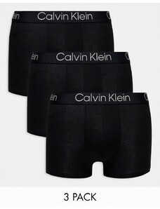 Calvin Klein - Confezione da 3 boxer aderenti neri ultra morbidi-Nero