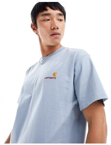 Carhartt WIP - American - T-shirt blu con scritta