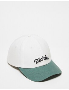 Dickies - Keysville - Cappellino bianco sporco con visiera verde e logo centrale