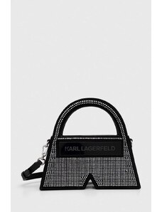 Karl Lagerfeld borsa in pelle scamosciata colore nero