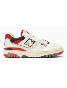 New Balance Sneaker bassa 550 bianca/rossa vintage