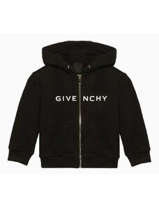 Givenchy Felpa con cappuccio nera in cotone con logo