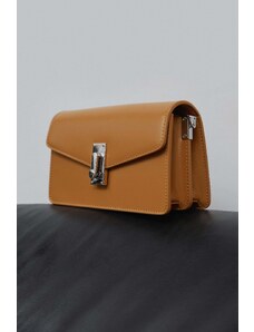 Women's Light Brown Leather Shoulder Bag Estro ER00114419