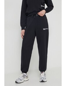Karl Lagerfeld Jeans joggers colore nero con applicazione